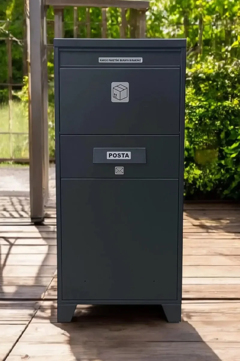 extra xl kargo ve posta teslim kutusu (Çift taraflı kapak) anthracite grey ral 9005