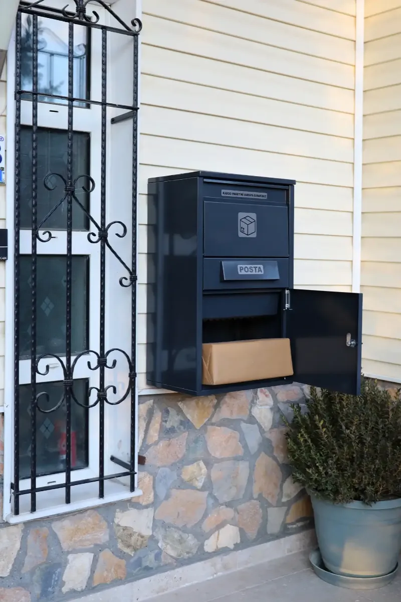 large kargo teslim kutusu (Çift taraflı kapak)– ral7016 antrasİt grİ