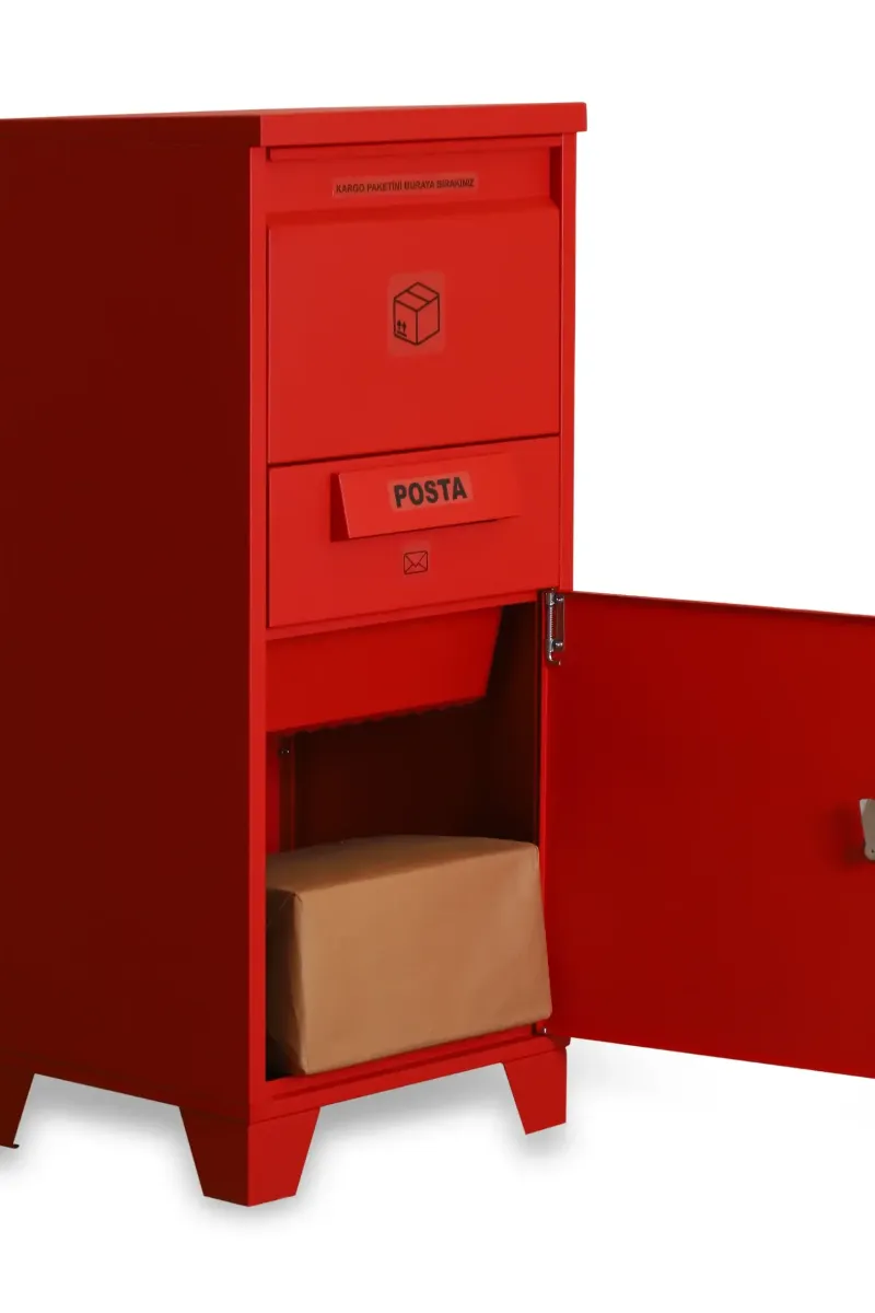 xl kargo ve posta teslim kutusu (Çift taraflı kapak) traffic red ral 3020