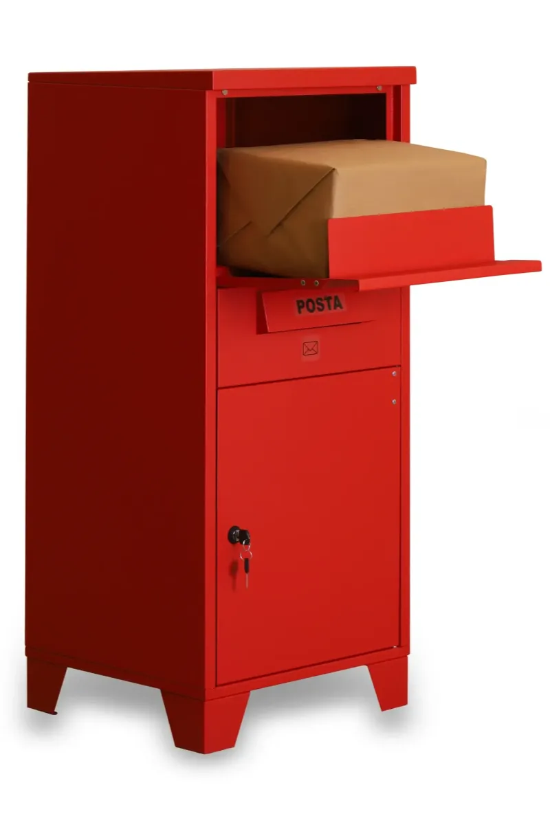 xl kargo ve posta teslim kutusu (Çift taraflı kapak) traffic red ral 3020