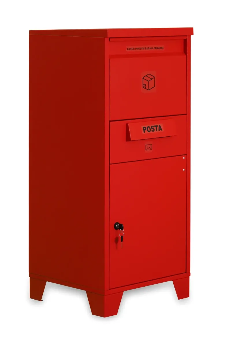 xl kargo ve posta teslim kutusu (Çift taraflı kapak) traffic red ral 3020