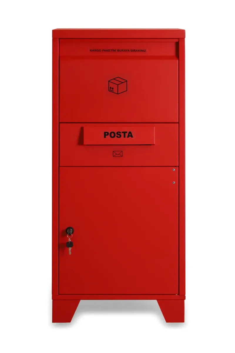 xl kargo ve posta teslim kutusu (Çift taraflı kapak) traffic red ral 3020