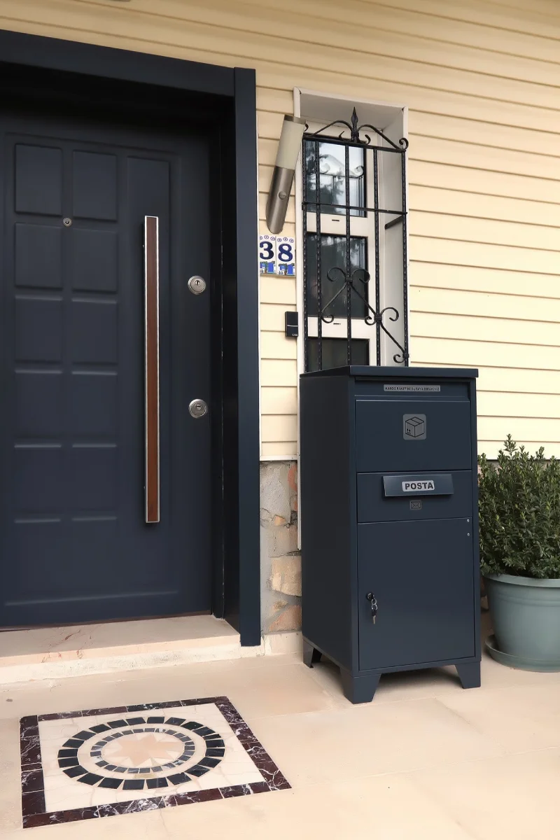 xl kargo ve posta teslim kutusu (Çift taraflı kapak) anthracite grey ral 7016