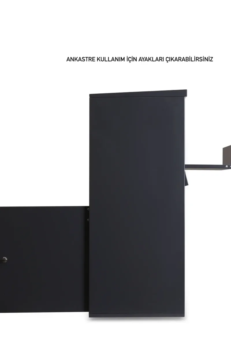 xl kargo ve posta teslim kutusu (Çift taraflı kapak) anthracite grey ral 7016