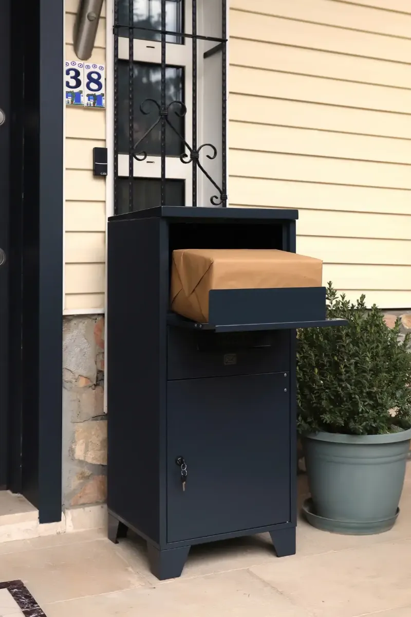 xl kargo ve posta teslim kutusu (Çift taraflı kapak) anthracite grey ral 7016