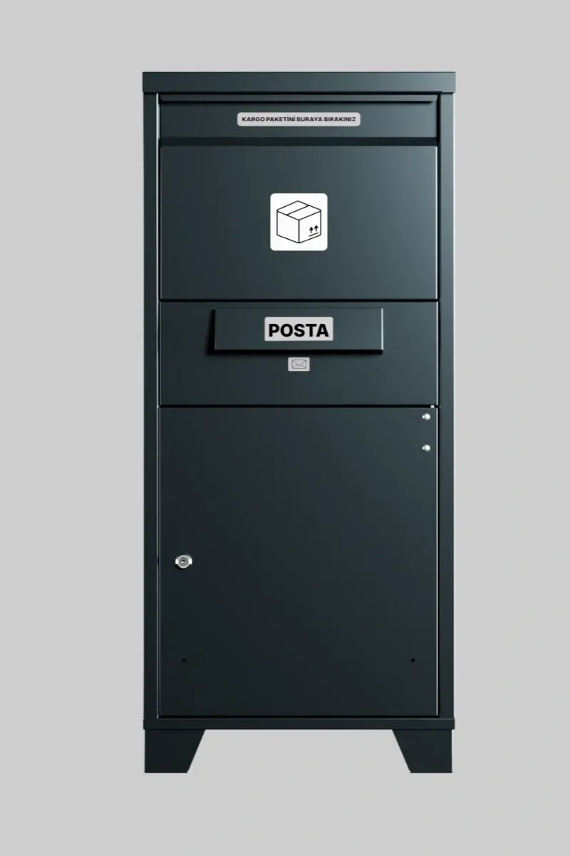 xl kargo ve posta teslim kutusu (Çift taraflı kapak) anthracite grey ral 7016